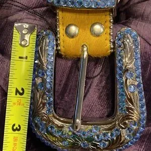 BB SIMON bling belt NWT Fabulous rare mustard yellow w Swarovski cryst & buckle B.B. Simon | Accessories | Bb Simon Bling Belt Nwt Fabulous  main image 3